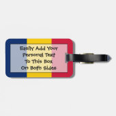 Flag Chad Easy ID Personal Gepäckanhänger (Rückseite horizontal)