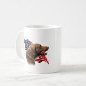 Flag Chesapeake Bay Retriever Kaffeetasse (Vorderseite Links)