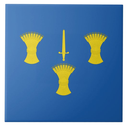 Flag Cheshire (UK Landkreis) Keramik Tile Fliese (Vorderseite)