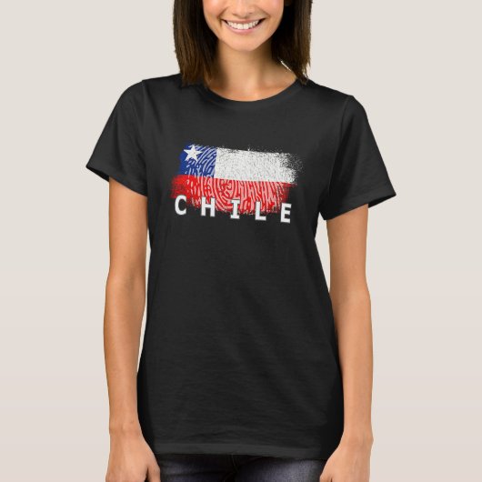 Flag Chile Nationality State Origin T-Shirt (Vorderseite)