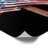 Flag Christliches Kreuz Jesus 4. Juli Patriotic Poster (Ecke)