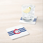 Flag Cincinnati, Ohio Square Paper Untersetzer (Vor Ort)