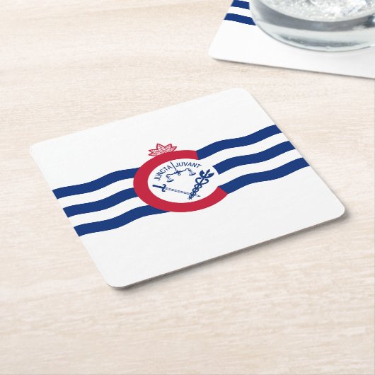 Flag Cincinnati, Ohio Square Paper Untersetzer (angewinkelt)