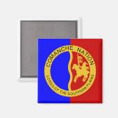 Flag Comanche Nation Magnet (Vorderseite/Rückseite)