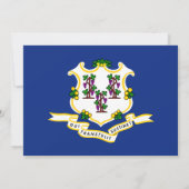 Flag Connecticut, Flagge für Hochzeit von Connecti Einladung (Rückseite)