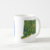 Flag Connecticut + Karte Tasse (VorderseiteRechts)