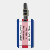 Flag Costa Rica Easy ID Persönlich Gepäckanhänger (Vorderseite vertikal)