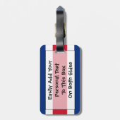 Flag Costa Rica Easy ID Persönlich Gepäckanhänger (Rückseite vertikal)