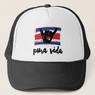 Flag Costa Rica Pura Vida Shaka Truckerkappe
