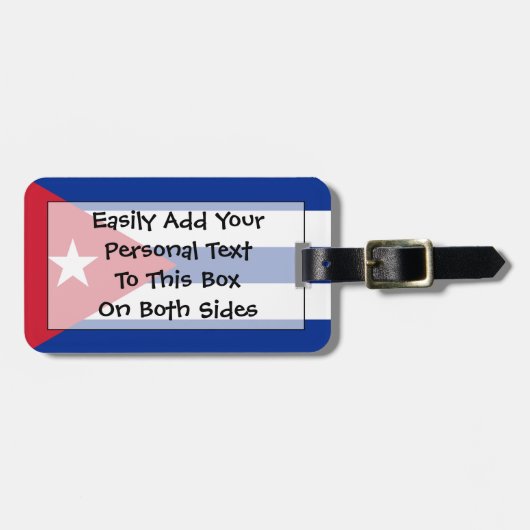 Flag Cuba Easy ID Personal Gepäckanhänger (Vorderseite horizontal)