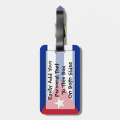 Flag Cuba Easy ID Personal Gepäckanhänger (Rückseite vertikal)