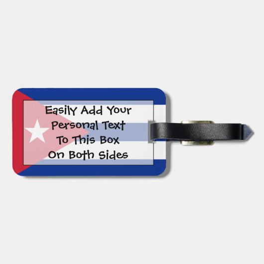 Flag Cuba Easy ID Personal Gepäckanhänger (Rückseite horizontal)