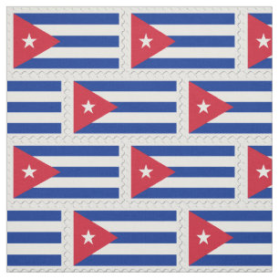 Flag Cuban Art White Blue Star Muster Stoff