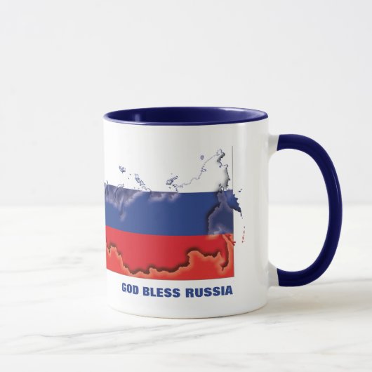 Flag "Custom GOD BLESS RUSSIA" Tasse (Rechts)