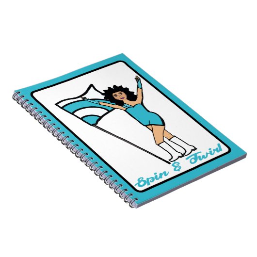 Flag Dancer Aqua White Accent Notebook Notizblock (Rechte Seite)
