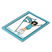 Flag Dancer Aqua White Accent Notebook Notizblock (Linke Seite)