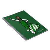 Flag Dancer Green White Accent F Notizblock (Rechte Seite)