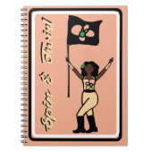 Flag Dancer Peach Blume Notebook Notizblock (Vorderseite)