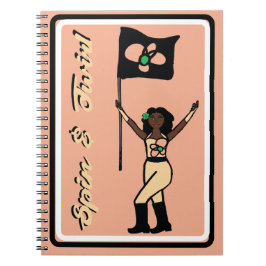 Flag Dancer Peach Blume Notebook Notizblock