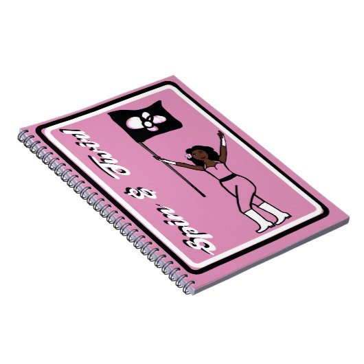 Flag Dancer Pink Blume Notebook Notizblock (Rechte Seite)