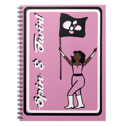 Flag Dancer Pink Blume Notebook Notizblock (Vorderseite)