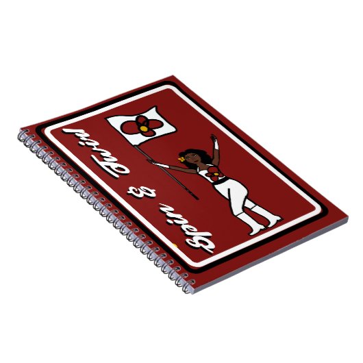 Flag Dancer Red Blume Notebook Notizblock (Rechte Seite)