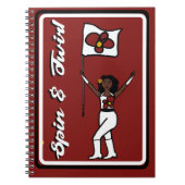 Flag Dancer Red Blume Notebook Notizblock (Vorderseite)