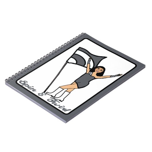 Flag Dancer Steel Grau Notebook Notizblock (Linke Seite)