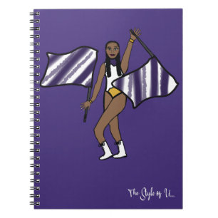 Flag Dancer White Lila Gold Akzent F Notebook Notizblock