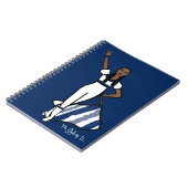 Flag Dancer White Navy Accent Notebook F Notizblock (Linke Seite)