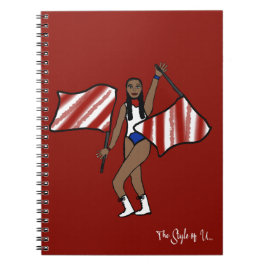 Flag Dancer White Red / Blue Accent F Notizblock