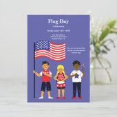 Flag Day Celebration Einladung (Stehend Vorderseite)