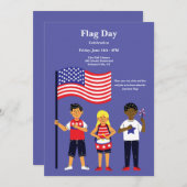 Flag Day Celebration Einladung (Vorne/Hinten)
