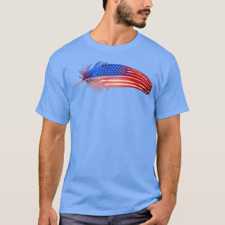 Flag Day Feather für den amerikanischen Veteran im T-Shirt