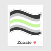 Flag der Agende Pride Wavy Aufkleber (Blatt)