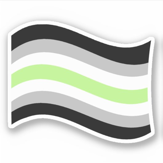 Flag der Agende Pride Wavy Aufkleber (Vorderseite)