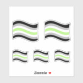 Flag der Agende Pride Wavy Aufkleber (Blatt)