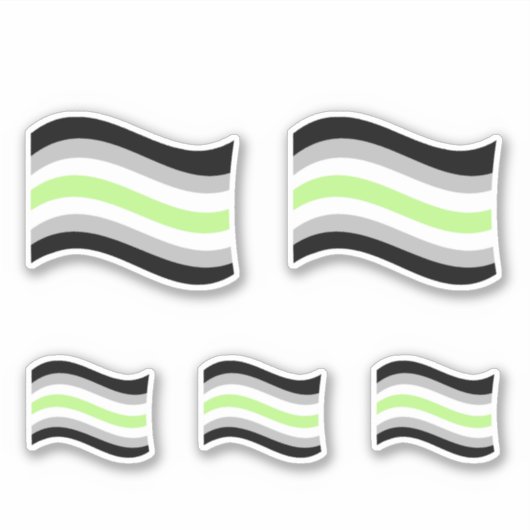 Flag der Agende Pride Wavy Aufkleber (Vorderseite)