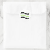 Flag der Agende Pride Wavy Runder Aufkleber (Tasche)