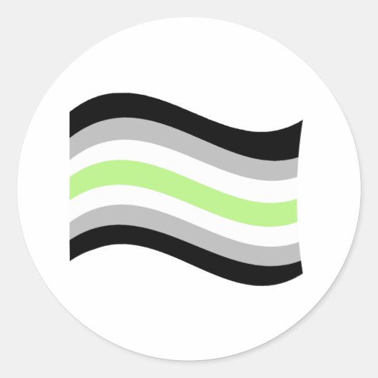 Flag der Agende Pride Wavy Runder Aufkleber (Vorderseite)