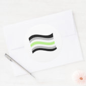 Flag der Agende Pride Wavy Runder Aufkleber (Umschlag)