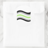 Flag der Agende Pride Wavy Runder Aufkleber (Tasche)