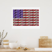 Flag der amerikanischen Soldaten Poster (Küche)