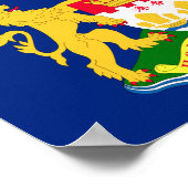 Flag der Autonomen Bewegung in Hongkong - 龍 香 港/香 Poster (Ecke)