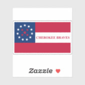 Flag der Cherokee Braves, USA Aufkleber (Blatt)