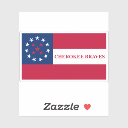 Flag der Cherokee Braves, USA Aufkleber (Blatt)
