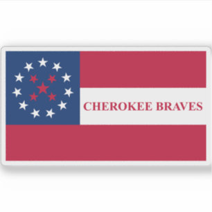 Flag der Cherokee Braves, USA Aufkleber