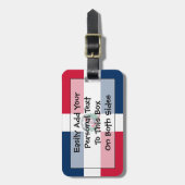 Flag der Dominikanischen Republik Easy ID Personal Gepäckanhänger (Vorderseite vertikal)
