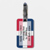 Flag der Dominikanischen Republik Easy ID Personal Gepäckanhänger (Rückseite vertikal)