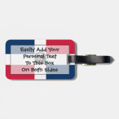 Flag der Dominikanischen Republik Easy ID Personal Gepäckanhänger (Rückseite horizontal)